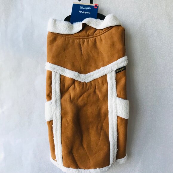 Wrangler Faux Suede - look exterior and Sherpa Dog Jacket  Size : L - Picture 1 of 8
